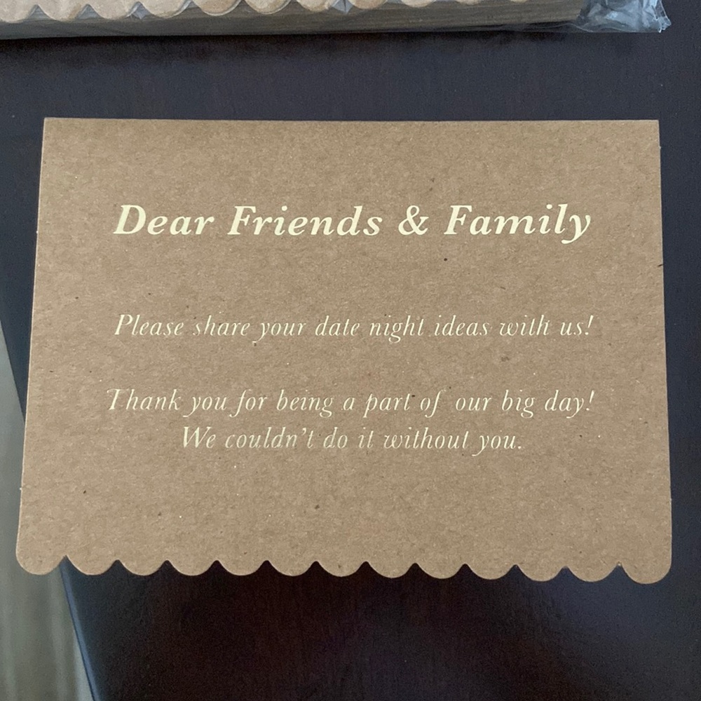 2 packs of date night suggestion cards. Each pack 30 suggestion cards